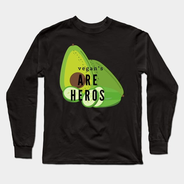Vegan's Are Heros Long Sleeve T-Shirt by NICHE&NICHE
